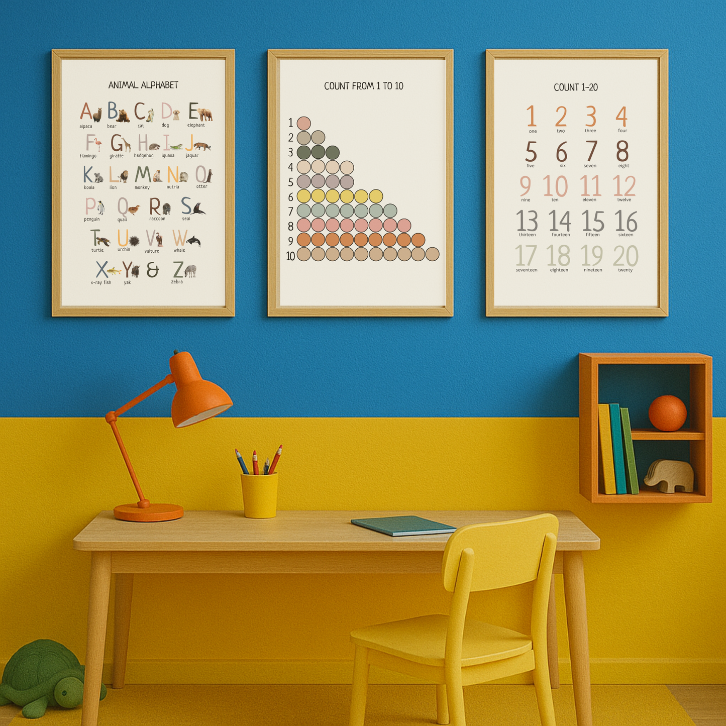 Animal Alphabet Poster, Educational Wall Art, Classroom Posters, Homeschool Printables, Nursery Educational Poster, Digital Download