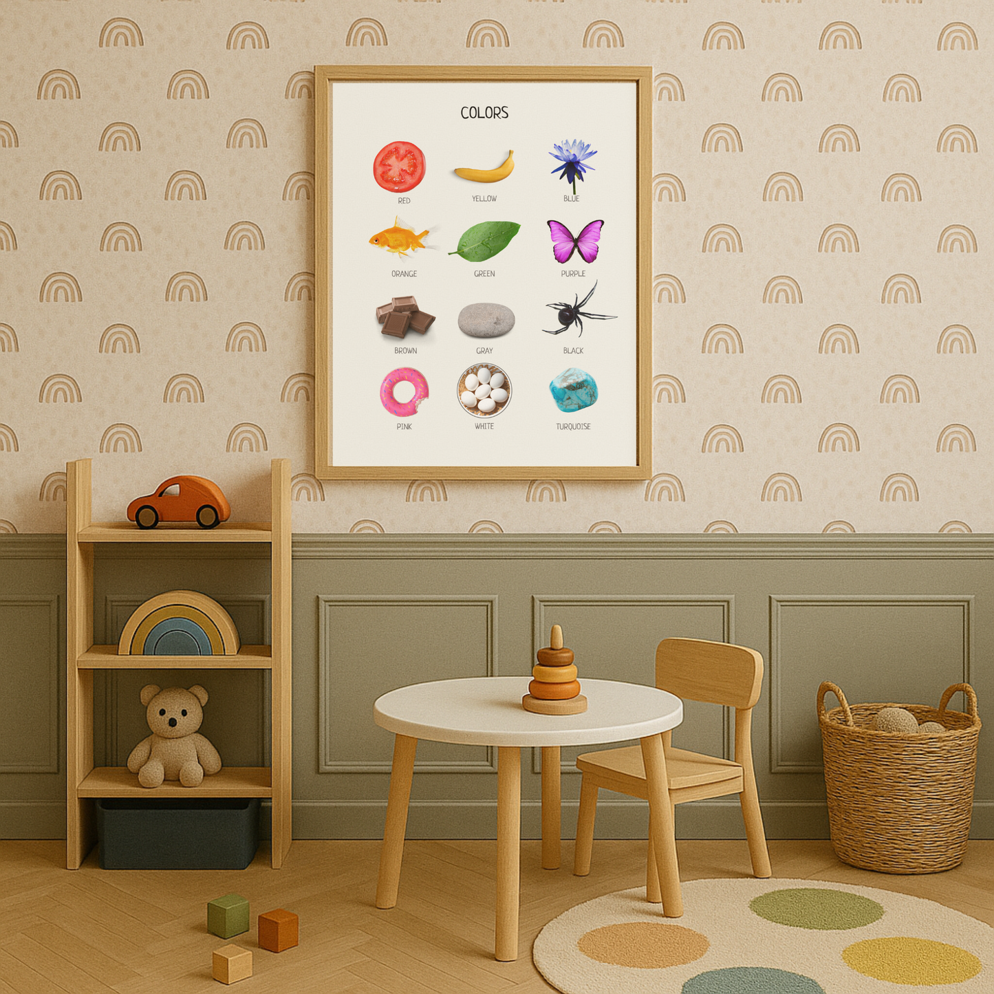 Colors Educational Poster, Kids Montessori Poster, Learn Colors, Classroom Decor, Colors Poster, Teacher Classroom Decor, Digital Download