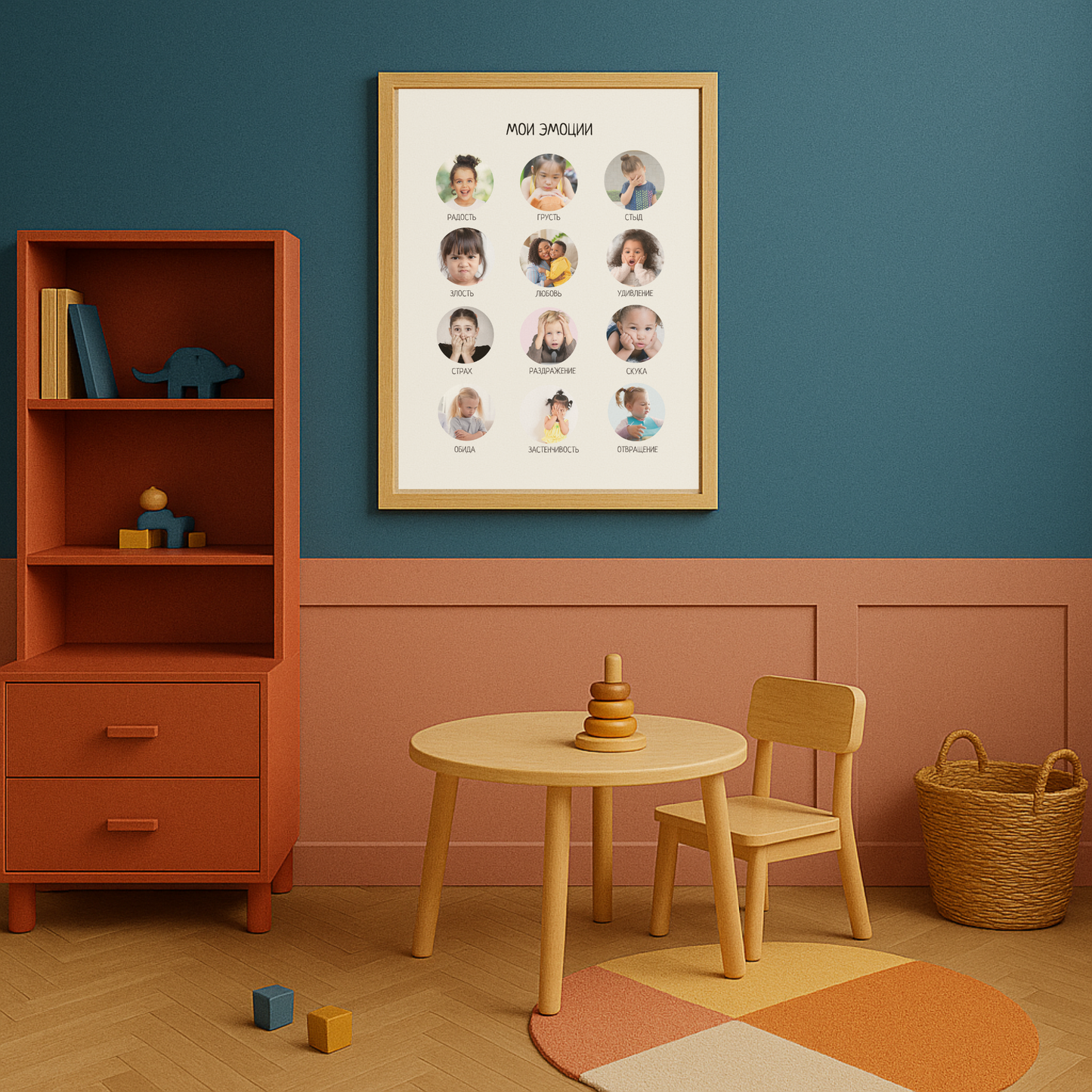 Обучающий плакат "Мои Эмоции" | Emotions Educational Poster, Various Sizes Available for Download
