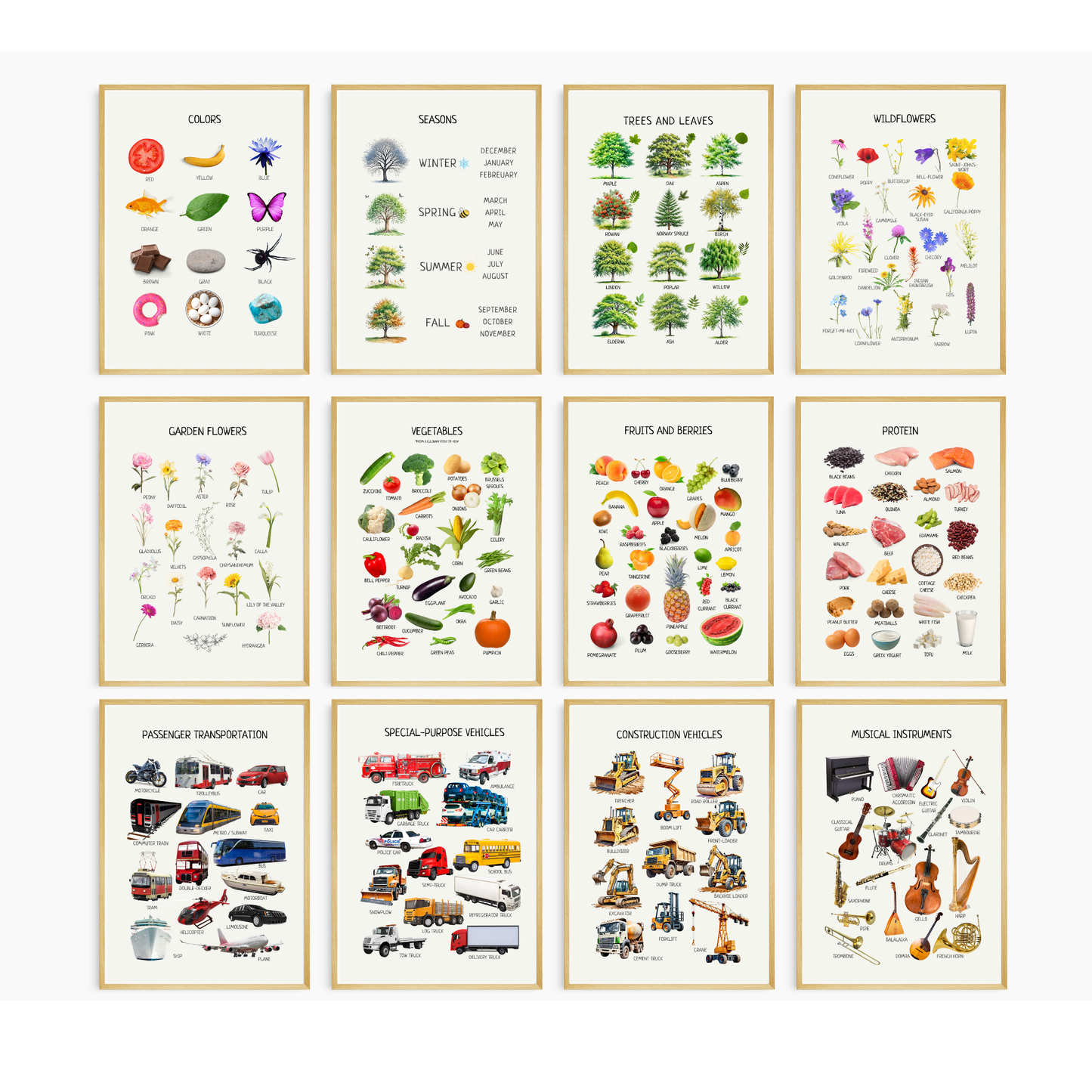 Montessori-Inspired Educational Posters β Printed Learning Posters for Kids