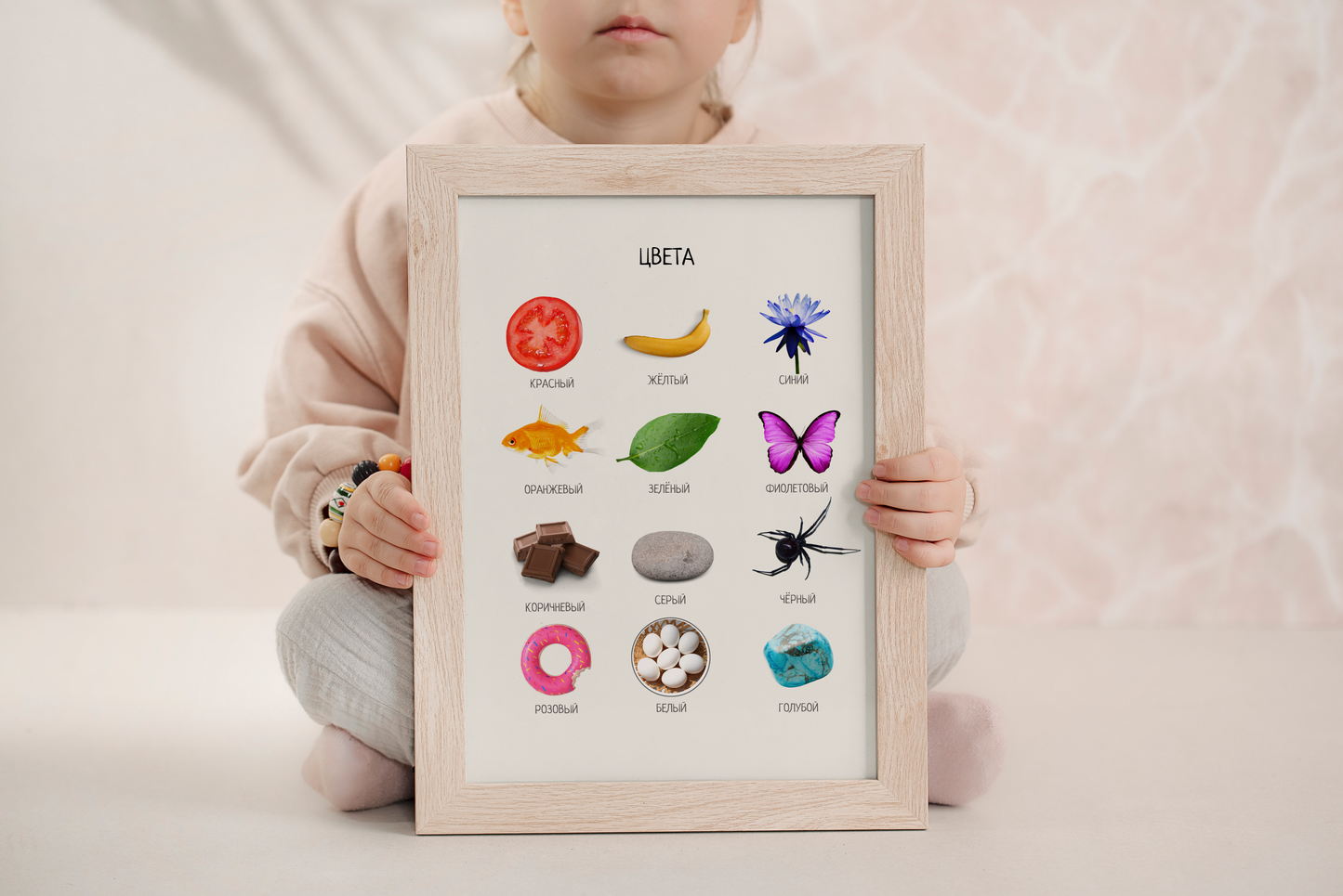 Colors Educational Poster in Russian - Classroom Poster Decor
