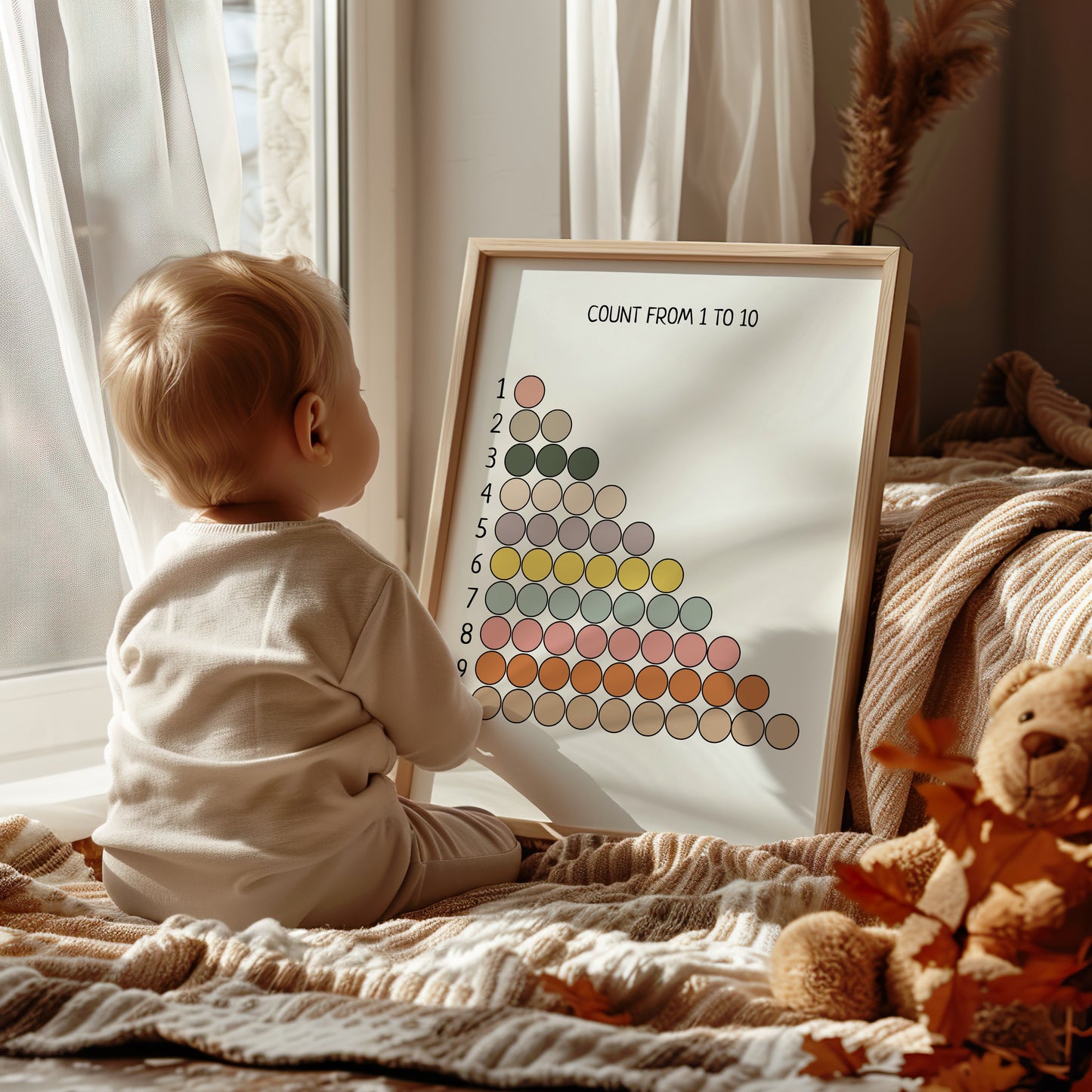 Educational 1-10 Counting Poster for Nursery & Classroom