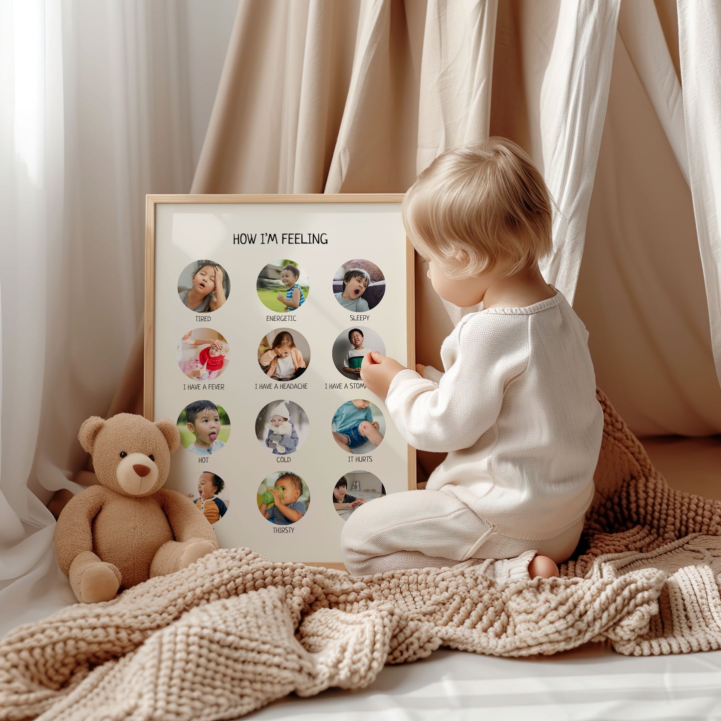 Educational Feelings Poster for Calming Corner or Nursery