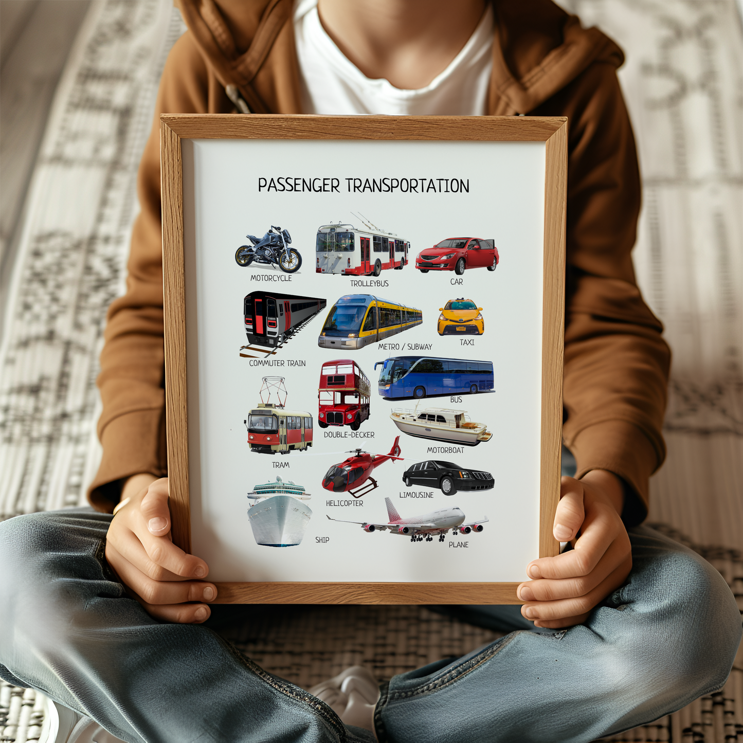Passenger Transport Educational Poster – Classroom Wall Art