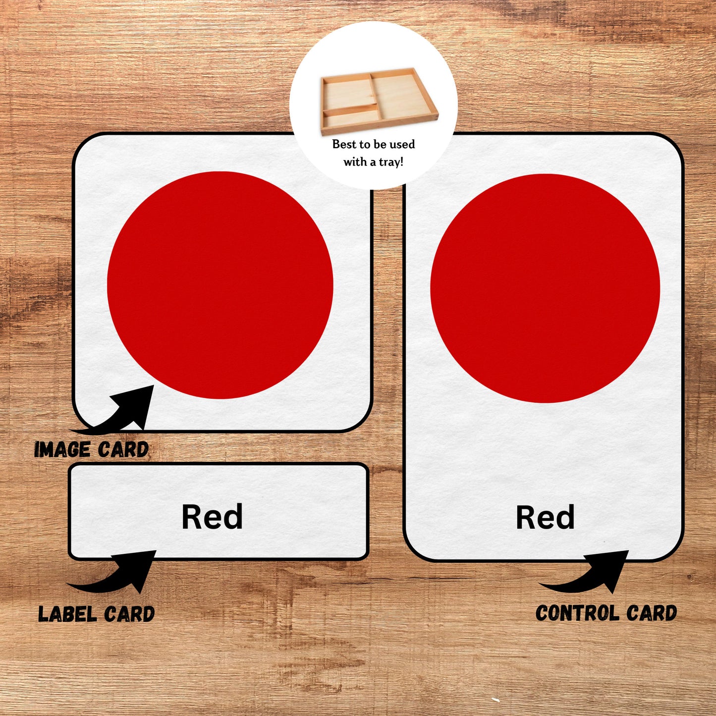 9 Colors Nomenclature Cards, 3 Part Montessori Cards, Preschool Vocabulary Activity, Educational Pre-reading Printable Cards