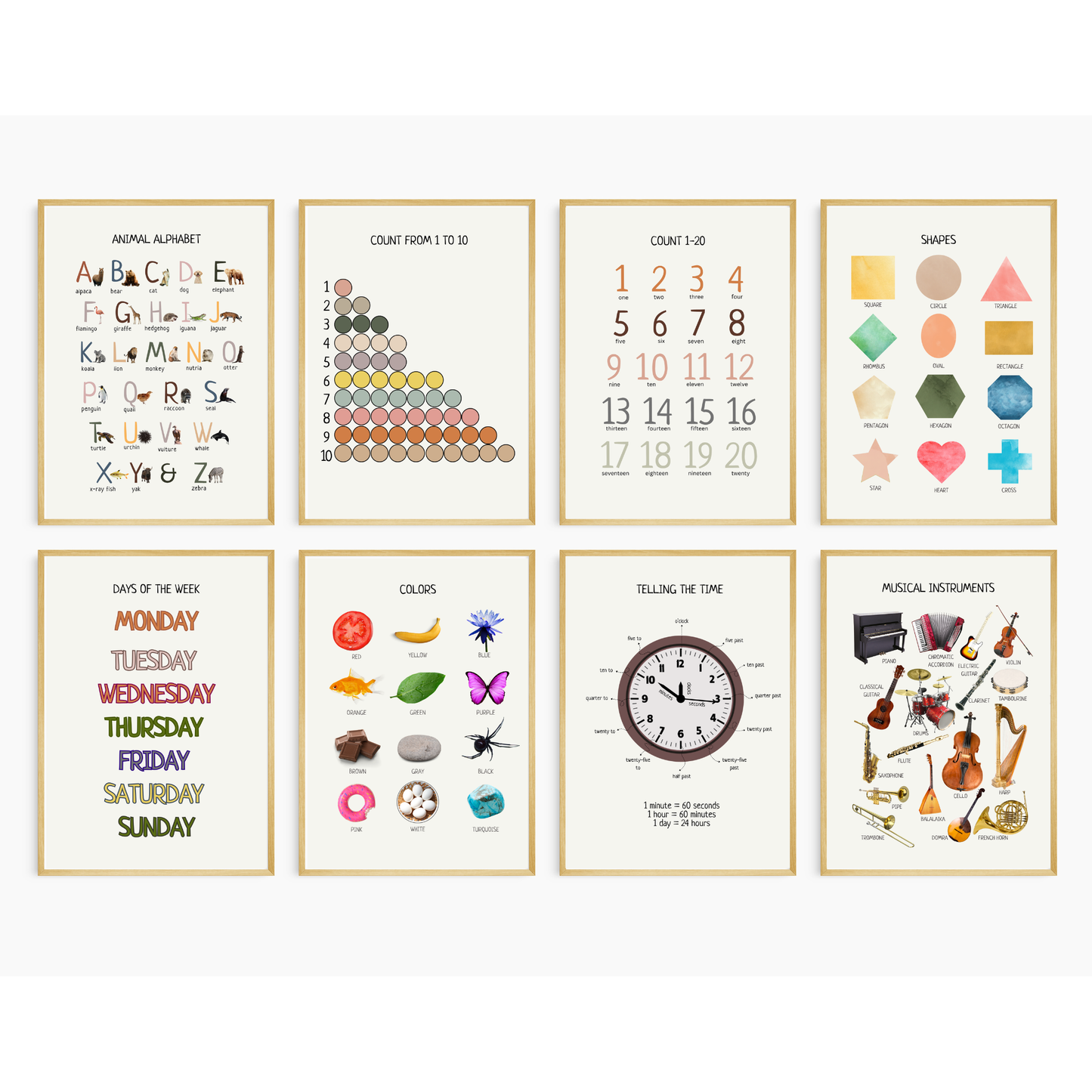 Custom Poster Bundle - Pick Your Own Learning Prints 12“x16” (bundle of 6)