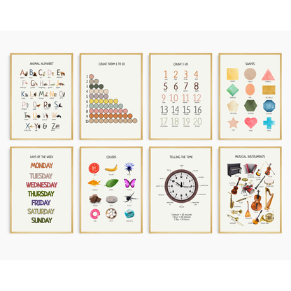 Custom Poster Bundle - Pick Your Own Learning Prints 12“x16” (bundle of 6)