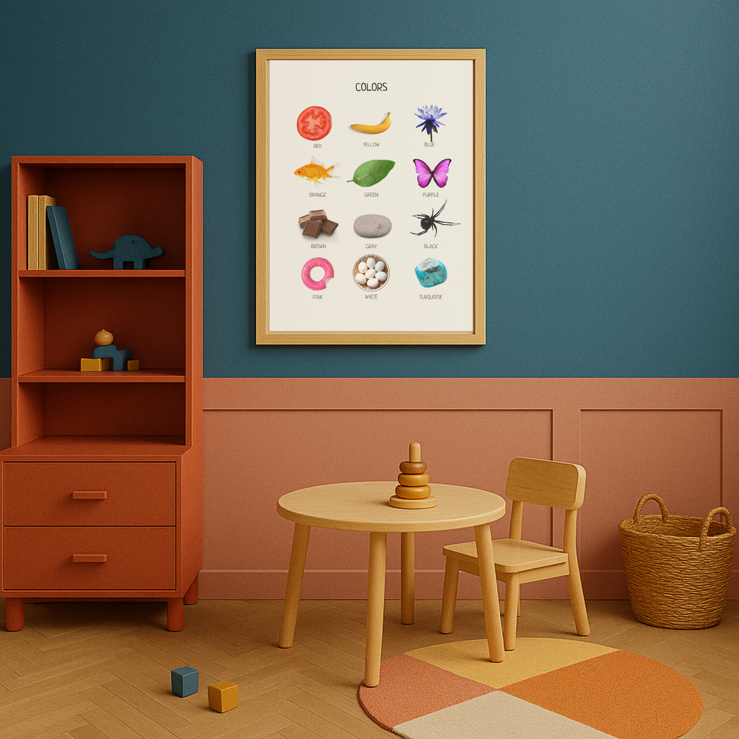 Colors Educational Poster, Kids Montessori Poster, Learn Colors, Classroom Decor, Colors Poster, Teacher Classroom Decor, Digital Download