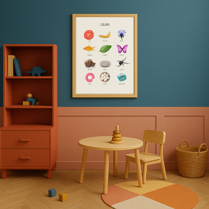 Colors Educational Poster, Kids Montessori Poster, Learn Colors, Classroom Decor, Colors Poster, Teacher Classroom Decor, Digital Download