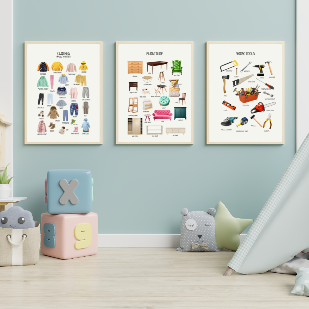 Custom Poster Bundle - Pick Your Own Learning Prints 12“x16” (bundle of 6)