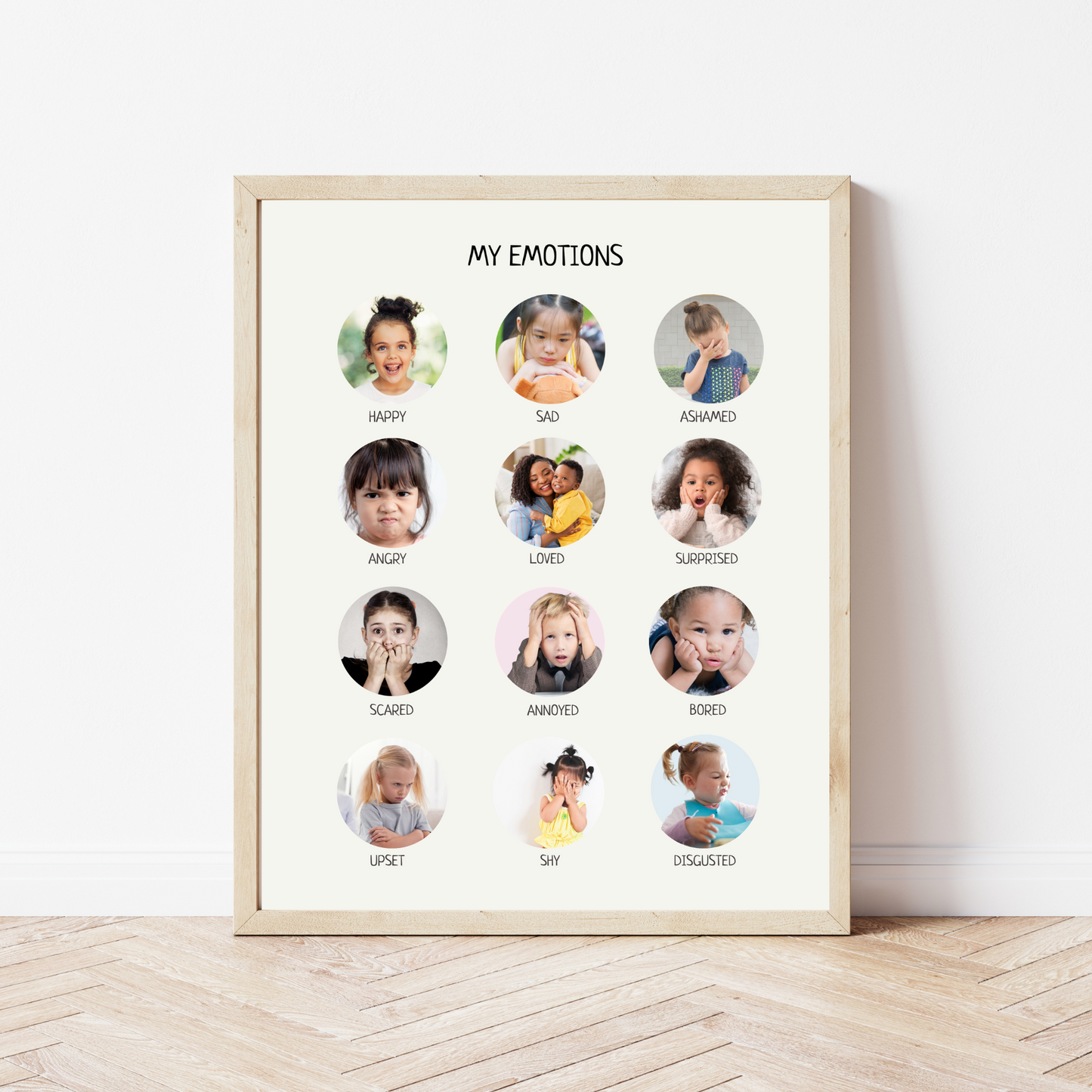 My Emotions Poster, Montessori Poster, Educational Wall Art, Calming Corner, Classroom Decor, Nursery Decor, FRAME NOT INCLUDED