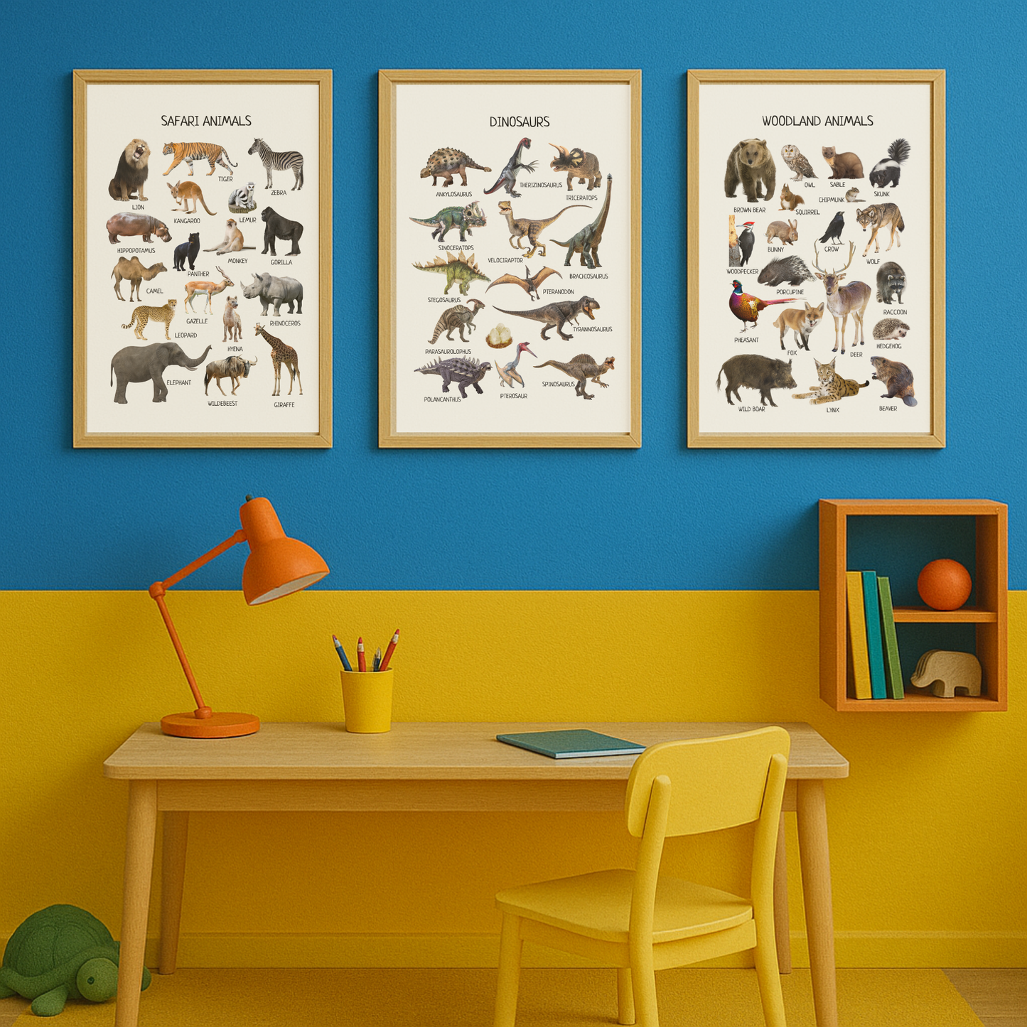 Dino Wall Art for Classroom or Nursery – Educational Poster
