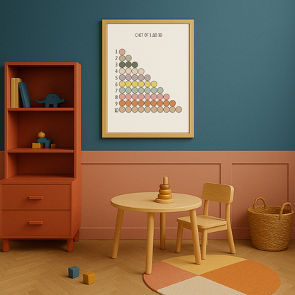 Russian 1–10 Counting Poster for Nursery & Classroom | Educational Wall Art