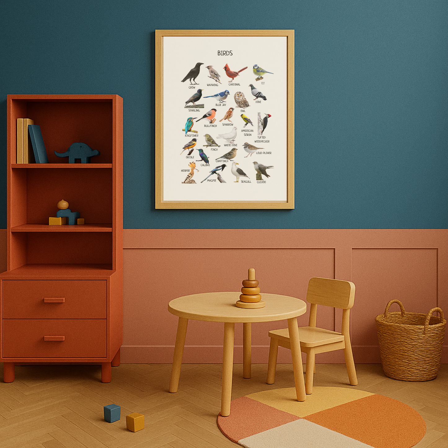 Birds Poster for Kids – Montessori Printable Wall Decor