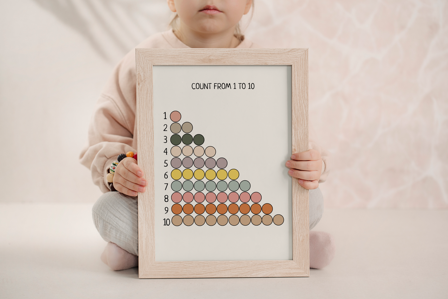 Count 1-10 Number Poster, Educational Montessori Wall Art, Printable Poster, Classroom Decor, Nursery Room Decor, FRAME NOT INCLUDED