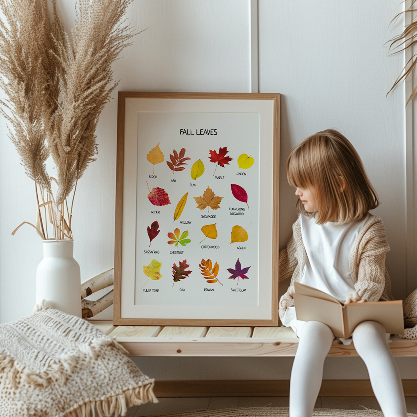 Fall Leaves Poster – Educational Nature Wall Art Print