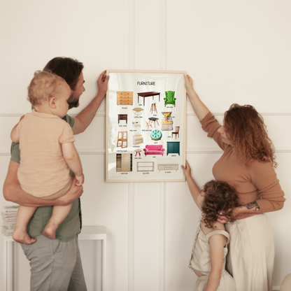 Furniture Poster – Educational Learning Wall Art Print