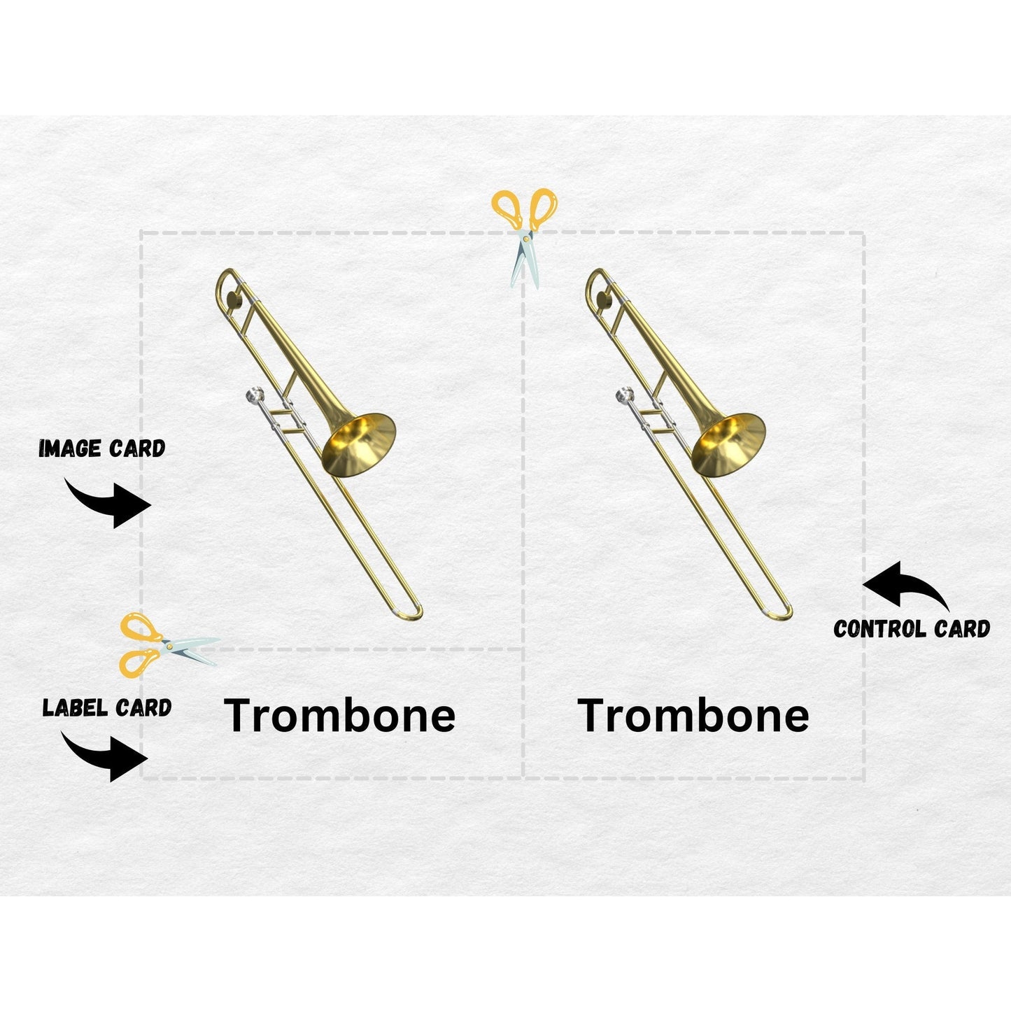 Musical Instruments, 3 Part Montessori Cards, 8 Safari LTD Toobs Coordinates, Preschool Vocabulary Activity, Pre-reading Printable Cards