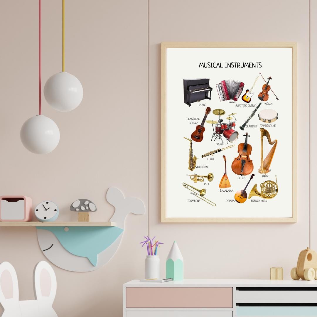 Musical Instruments Poster, Educational Poster, Homeschool Decor