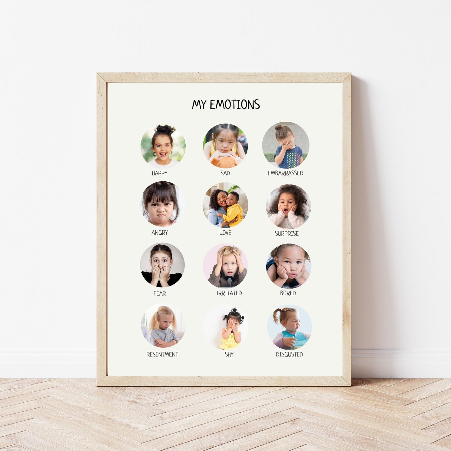 My Emotions Poster, Montessori Poster, Educational Wall Art, Calming Corner, Classroom Decor, Nursery Decor, FRAME NOT INCLUDED