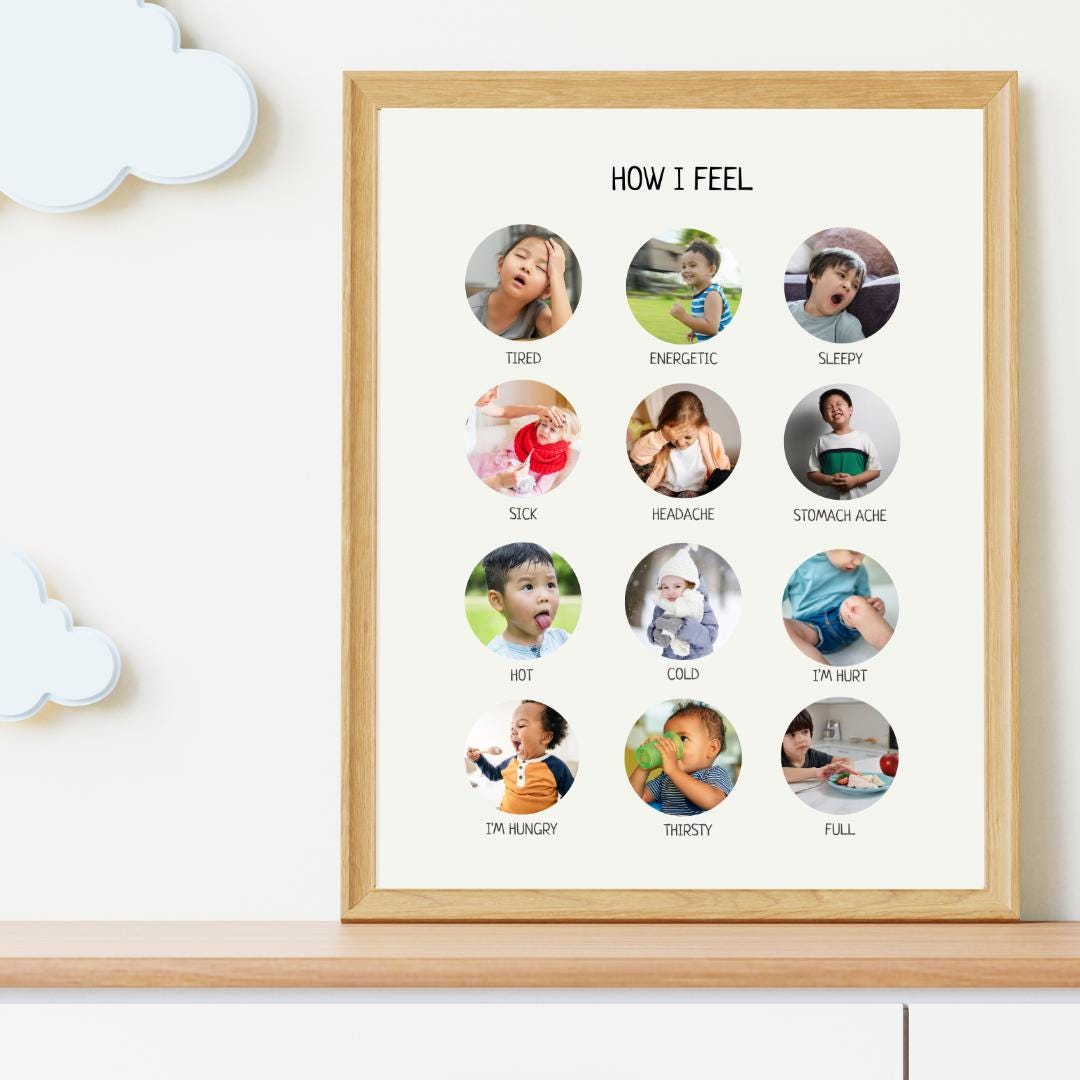 My Feelings Poster, Toddler Feelings, Educational Wall Art, Calming Corner, Montessori Classroom Decor