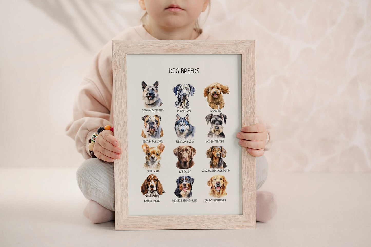 Dog Breeds Educational Poster, Montessori Wall Art, Kids Learning Material, Classroom Decor, Nursery Room Decor, DIGITAL DOWNLOAD