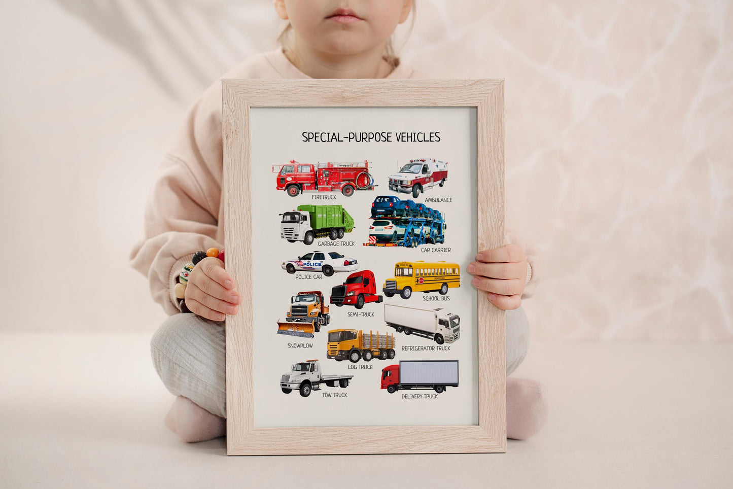 Special Transport Poster, Vehicle Poster, Educational Learning Material, Kids Montessori Printables, Nursery Room Decor, DIGITAL DOWNLOAD