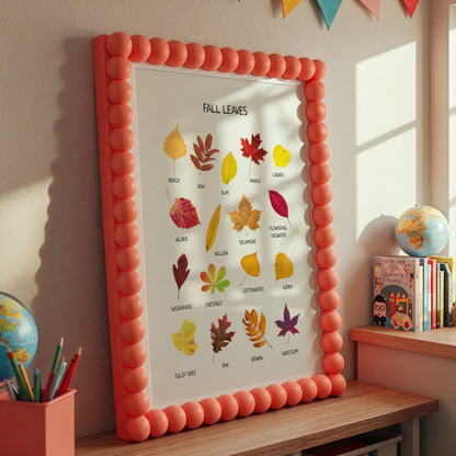 Fall Leaves Poster – Educational Nature Wall Art Print