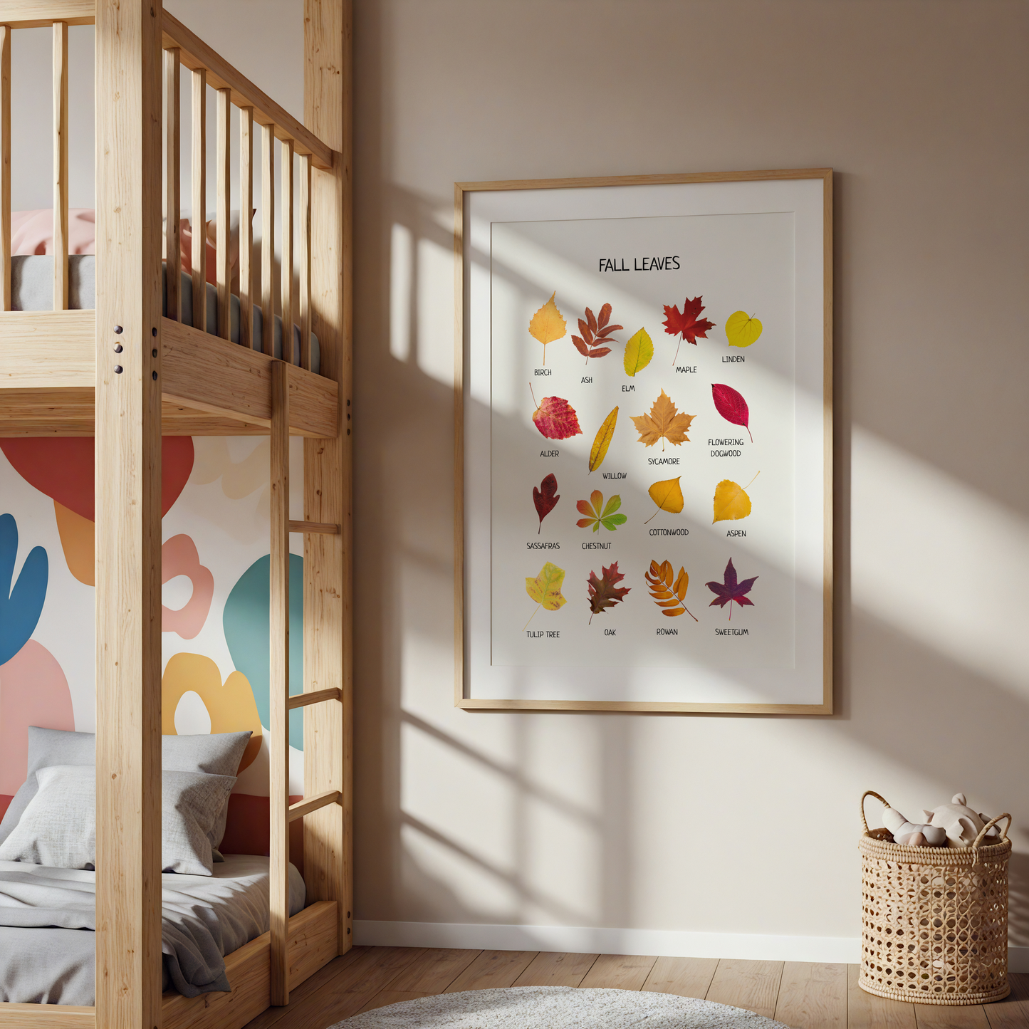 Fall Leaves Poster – Educational Nature Wall Art Print